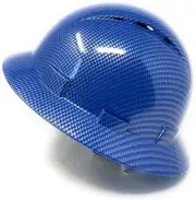 Cal Pacific, Shiny Blue, Full Brim Hard Hat with with Fas-trac Suspension