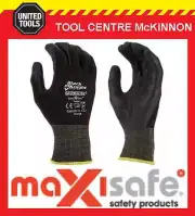 MAXISAFE BLACK KNIGHT GRIPMASTER LATEX PALM GENERAL PURPOSE WORK GLOVES – XL