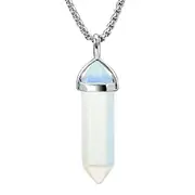 Opalite Double Point Necklace - Free Chain - Dreams • Communication • Transition - Crystal Healing