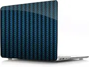 IVY for MacBook Pro 16 inch Case M4 M3 M2 M1 A3403 A3186 A2991 A2780 A2485 - Hard Shell Cover with Carbon Fiber Texture,Anti-Slip Pads,Ultra Thin & Lightweight Protective Case - Blue