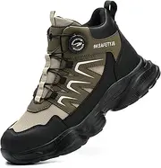 [COOU] Work Shoes Men Women Safety Boots Lightweight Safety Shoes High Sporty Steel Cap Shoes Breathable