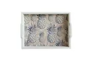 Rayell Pineapple Food Kitchen Serving Dining Display Tray Pink 40x30x6cm