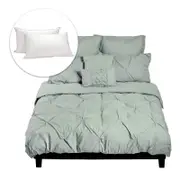 Royal Comfort Value Combo 7-Pc Comforter Set + Twin Pillows King Size King Stone