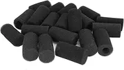 Aquarium Fish Water Inlet Sponge Filter Cover Easy Installation Prevent Impurities Black 20Pcs (Medium (Large Hole))