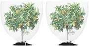 uxcell 2-Pack Fruit Tree Netting Cover, 8.2 x 8.2 Feet Netting for Fruit Trees W Zipper & Drawstring, Protective Garden Mesh for Vegetables/Tomato/Blueberry Bush Netting Cover [White]