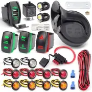 Universal ATV UTV SXS Turn Signal Street Legal Blinker Kit with 110DB Horn Re...