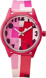 Q＆Q SmileSolar(キューアンドキュー スマイルソーラー) Citizen Watch R00A-500VK R00A-500VK Women's Wristwatch, Smile Solar, Textile Designer "Suzuki Masaru" Collaboration Model, Solar, Analog, Water Resistant to 10 ATM, Urethane Strap, Red, red
