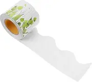 HOMSFOU 1 Roll Decorative Border Trim for Classrooms Wave Pattern Wear Resistant Border Decor Removable Plate Paper for DIY Projects Scrapbooking Bulletin Boards