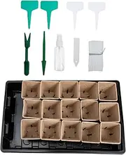 KONTONTY Simple Design Seedling Box 5 Pack Plant Nursery Pots Garden Planting Containers for Indoor