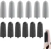 12 Pack Pedicures Replacement Heads Compatible with Finishing Touch Flawless Pedi Eelectric Tool Foot File Callus Remover Rollers Refills for Flawless Pedi, with fine Brush (6 Coarse & 6 Fine)