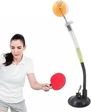 Lmyit Table Tennis Trainer,Fixed Rapid Rebound Pong Ball Machine with Sucker Type Clip - Sucker Type Fixed Rapid Rebound Clip, Stable Table Sucker Trainer, Table Tennis Equipment for Adults