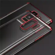 Samsung Galaxy S9 Electroplated Slim Clear Shockproof Case - Red