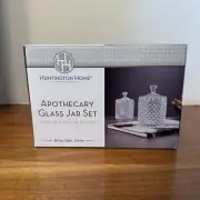 Huntington Home Apothecary Jar Storage Set 2 Quilted Iridescent