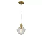 Innovations LED SM Oxford 8" Mini Pendant, 201C BB/Seed - 201C-BB-G534-LED