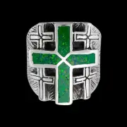 Calvary Ring, Cross Ring, 925 Sterling Silver Ring, Navajo Ring, Native...