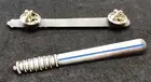 Thin Blue Line Baton Pin, Antique Silver, Police, 70mm Long, 2 Rear Pins