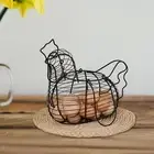 Metal Chicken Egg Basket Metal Wire Egg Basket for Home Kitchen Dining Table