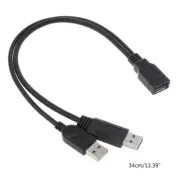 2 Port USB2.0 Hub USB 2.0 Male To 2 Dual USB Female Splitter Hub Power Cord