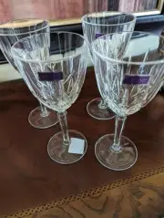 Marquis By Waterford Sparkle Clear Wine Glasses Set Of 4 Made In Italy 9" New