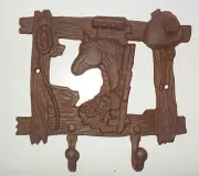 Rustic Western Decor cast iron HORSE Towel Holders HOOKS