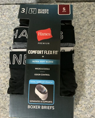 ⚡️Hanes Comfort Flex Fit Boxer Briefs Ultra Soft Stretch Supportive (Sm) 3pk