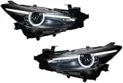 Auto Headlights Assembly Compatible For Mazda 3 Axela 2017-2019 Upgrade High Configure LED Dynamic Bifocal Projector Lens Car Accessories