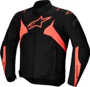 Alpinestars T-Jaws V4, textile jacket waterproof , color: Black/Neon-Red , size: L