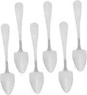 ELAYARD 6pcs Stainless Steel Scoops Fruit Spoons Ice Cream Spoons Silver Easy Clean