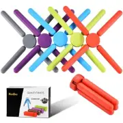 5 Pack Thick Silicone Trivets for Hot Dishes Eco-Friendly Foldable for Pots
