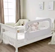 NUTIKAS Baby Bed Rail Guard for Toddlers - 47" Kids Bed Rails Twin Full Crib 161