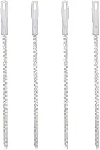 Long Drain Cleaning Brush - Bathroom Sink Drain Cleaning Brush - Hangable Bendable 17.7 Inches Pipe Cleaner Brush for Toilet Clogged Drains Puchen