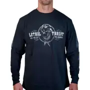Lethal Threat Flash and Bones Long Sleeve Shirts 4XL Black/White LS20889-4XL