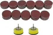 AUTOTOOLHOME 25mm 1inch 110PCS Sanding Discs Pad Kit for Drill Grinder Rotary Tools with Backer Plate 3mm 1/8" Shank Includes 40-600 Mixed Grit Sandpapers