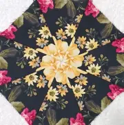 16 9.5" Cottage Rose #1 * Stack 'n Whack Quilt Blocks * Kaleidoscope