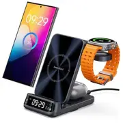 Wireless Charging Station for Samsung, 3 in 1 Wireless Charger for Samsung S25