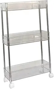 WEKADRIN Multi-Layer Trolley Stand Rolling Cart Storage Trolley Kitchen Rack Cart for Kitchen