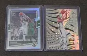 (2x SP LOT) Giannis Antetokounmpo 2020-21 Donruss Optic Holo + Revolution Astro