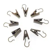 Small Bronze Curtain Clips, 100 Pack Metal Brass String Party Lights Hanging ...