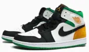 Air Jordan 1 Mid SE Oakland Green Orange BQ6931-101 GS SIZE 5Y=Women's 6.5