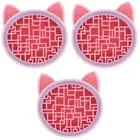 3 PCS Foundation Brush Cleaner Gentle Skin Makeup Storage Box Mat