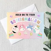 Smith Bros Printers 1898 Squishmallow A6 Two Sided Invitations (WRITE ON) Birthday Party Invites (Pack of 24 & Envelopes and 24 'Thanks For Coming To My Party' 30mm Stickers)