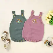 Newborn Infant Baby Knit Romper Cotton Sleeveless Boy Girl Sweater Clothes Baby