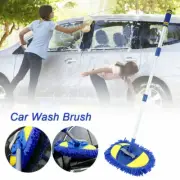 Telescopic Car Wash Mop Brush Kit Adjustable Long Handle Vehicle Cleaning Tool