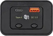 Car Quick Charger | Type-C Qc3.0 USB Port Car Chargers with Button,Charge 2 Devices, Modified Parts, Safety Protection, Bus, RV, Truck, Marine, Car Jmedic