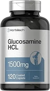 Glucosamine HCl | 1500mg | 120 Caplets | Non-GMO and Gluten Free Supplement | by Horbaach