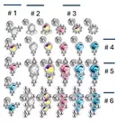 Internal Thread Cluster CZ Gem Helix Tragus Bar Stud Earring Lip Labret Piercing