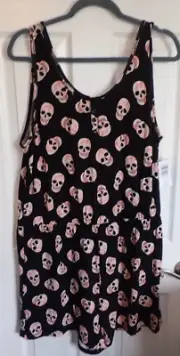 New TORRID Size 2 (2X) Super Soft Sleeveless Sleep Romper Tie Dye Skull Print