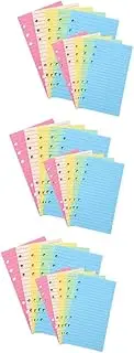 SHINEOFI 3pcs 2 6-hole A5 Planner Inserts Notebook Refills Paper Lined Notebook Paper