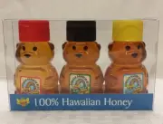 HAWAIIAN HONEY MACADAMIA NUT CHRISTMAS BERRY RAINBOW BLOSSOM 3 x 2 OZ BEAR SET