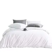 Hotel Soft Quilt Doona Duvet Cover Set 2000TC Single Queen Super King White